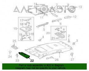 Козырек правый Lexus RX350 RX450h 10-15 бежевый, без крючка