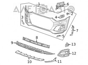 Bara fata spalator far stanga Audi Q5 80A 18-20 nou original OEM