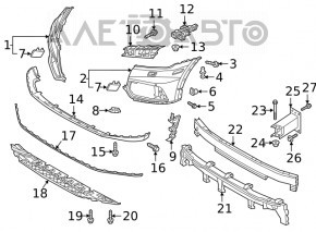 Заглушка переднего бампера омывателя фары правая Audi Q5 80A 18-20 новый OEM оригинал