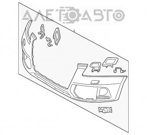 Бампер передний голый Audi Q5 8R 13-17 рест