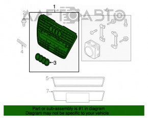 Grila radiatorului Audi Q7 4L 10-15 s-line nou, neoriginal.