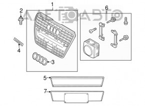 Grila radiatorului Audi Q7 4L 10-15 s-line nou, neoriginal.