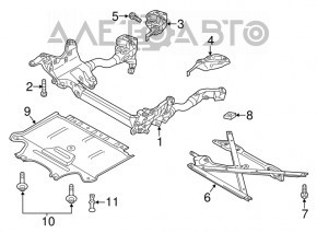 Protecție motor spate Audi Q5 8R 09-17 nou neoriginal