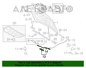 Cablu de deblocare capota parte fata Audi A4 B8 08-16 nou original OEM