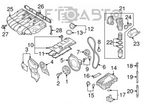 Senzorul de temperatură a aerului de admisie pentru VW Tiguan 09-17, nou, neoriginal.