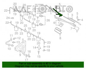 Frânghie de ștergător dreapta Audi Q7 4L 10-15 nouă neoriginală