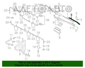 Frânghie ștergător parbriz stânga Audi Q7 4L 10-15 nou aftermarket