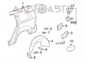 Aripa spate dreapta Mercedes X164 GL noua, neoriginala.