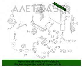 Suport radiator superior BMW X5 E70 07-13 nou, neoriginal