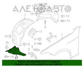 Bara de protecție față dreapta, partea de jos BMW 3 F30 12-18, nou, neoriginal