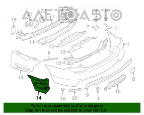 Крепление заднего бампера левое BMW 5 F10 11-13