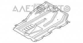 Protecție pentru podea spate stânga BMW X3 F25 11-17, nou, neoriginal.