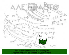 Suport far stânga față BMW 3 F30 12-15 nou aftermarket