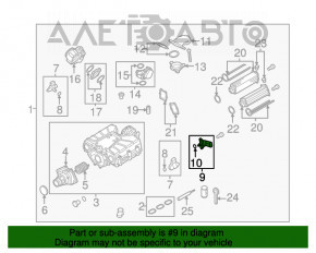 Senzor de supraalimentare spate Audi Q7 4L 10-15 3.0 tfsi nou, neoriginal.