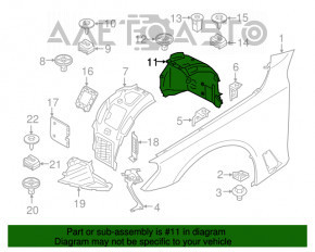 Bara de protecție față dreapta spate pentru BMW 5 G30 17-23, nou, neoriginal