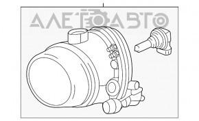 Farul de ceață stânga pentru Mercedes W164 ML, nou, neoriginal.