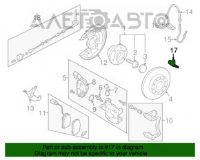 Senzor ABS spate dreapta VW Passat b8 16-19 SUA nou neoriginal