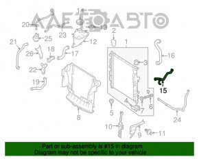 Teava de racire inferioara Mercedes X164 GL ML 450 500 550 noua, neoriginala.