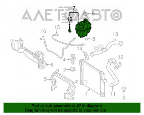 Recipientul de expansiune al sistemului de răcire Mercedes W211 nou, neoriginal