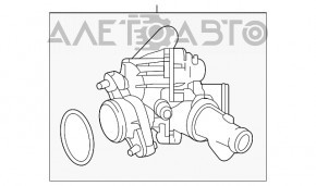 Corpul termostatului Mercedes CLA 250 14-19 nou, neoriginal.