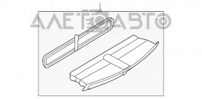 Deflectorul de aer al grilei de ventilare centrală inferioară Ford C-max MK2 13-18 negru.