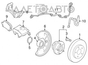 Suportul frontal stânga pentru Chevrolet Trax 18-22