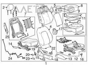 Пассажирское сидение Buick Encore 17-19 электро черн