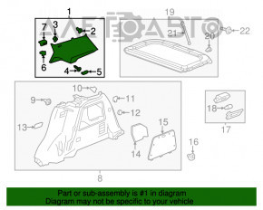 Capac spate stânga pentru Buick Encore 17-19, compatibil cu airbag