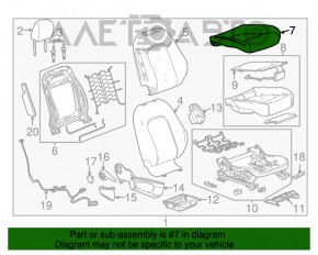 Пассажирское сидение Buick Encore 17-19 черн