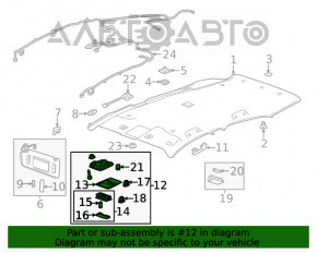 Plafonul de iluminare frontal pentru Buick Encore 17-19 gri.