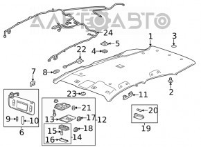 Plafonul de iluminare frontal pentru Buick Encore 17-19 gri.