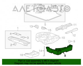 Spuma de polistiren pentru portbagaj stânga Buick Encore 17-19