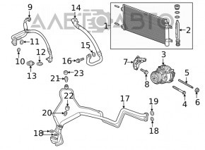 Radiatorul condensatorului de aer condiționat Buick Encore 17-19