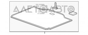 Capacul portbagajului Chevrolet Trax 15-22, negru, pentru curățare.