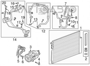 Bobina de aer condiționat a încălzitorului-condensator Buick Encore 16-19