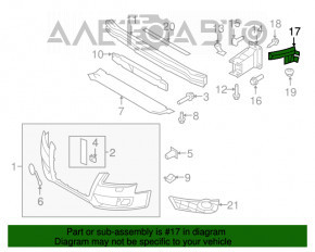 Suportul de prindere a bara de protectie fata pe aripa dreapta pentru Audi A4 B8 08-12, post-restilizare, nou, neoriginal