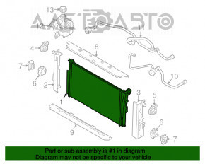 Radiator de răcire a apei pentru BMW i3 14-20 BEV, nou, neoriginal, AVA.