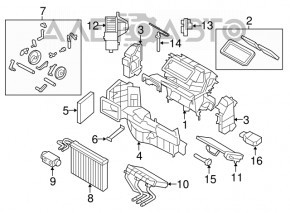 Radiatorul de încălzire a încălzitorului pentru BMW X5 E70 07-13, nou, neoriginal, AVA.