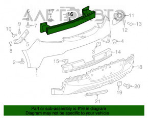 Amplificatorul pentru bara spate a Chevrolet Volt 16- Aluminiu nou, neoriginal.