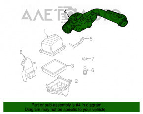 Воздуховод Jeep Grand Cherokee WK2 16-21 3.6