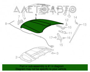 Capota goală Dodge Durango 11- Aluminiu nou, neoriginal