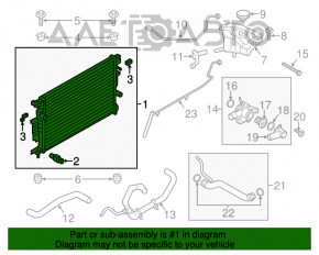 Radiator de răcire apă Lincoln MKZ 13-16 2.0T KOYORAD Japonia