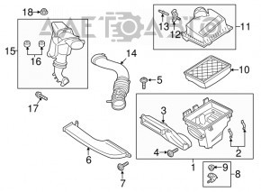 Корпус воздушного фильтра Ford Fusion mk5 13-14 1.6T