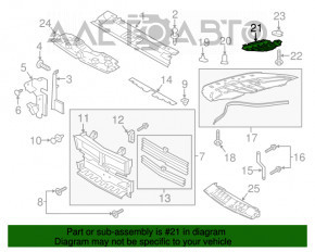 Protecția radiatorului Ford Mustang mk6 15- 2.3T nou, neoriginal