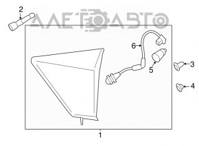 Lampa interioară pentru capacul portbagajului stânga Ford Escape MK3 17-19 restilizat, nou, neoriginal