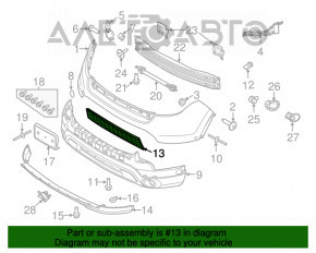 Grila inferioară a bara de protecție față pentru Ford Explorer 11-15, nouă, aftermarket