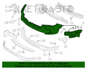 Bara față superioară Ford Explorer 18-19, nouă, neoriginală