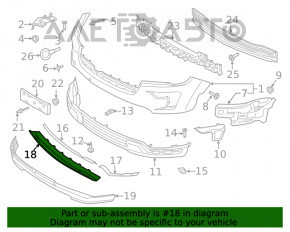 Decorație inferioară bară față Ford Explorer 18-19 rest