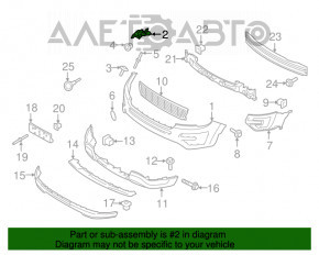 Suportul pentru bara de protecție față dreapta Ford Explorer 16-19, nou, aftermarket.