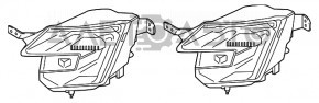 Farul anti-ceață stânga pentru Ford Explorer 16-19, nou, neoriginal.